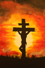 Load image into Gallery viewer, Art for Haiti - Print - Jesus on Calvary Sunset