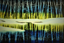 Load image into Gallery viewer, Art for Haiti - Print - Forest in Yellow and Blue
