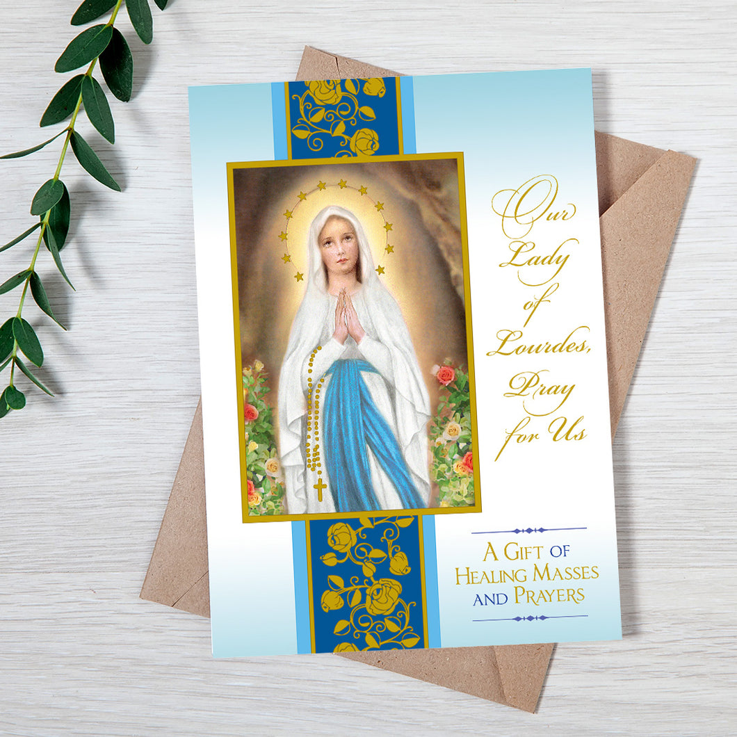 Healing Mass Card - Our Lady of Lourdes 1